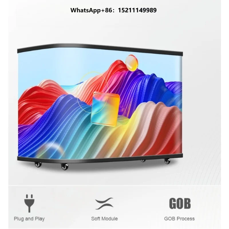 Customizable Portable Indoor Outdoor DJ Booth Display Stand LED Screen P2.5 IP54 Front Waterproof Iron Frame HDR10