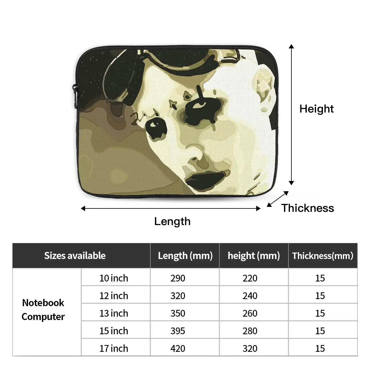 Marilyn Manson Glitch Fan Gift MusicNotebook Laptop Bag Case Pouch For Macbook Air Pro Tablet Shockproof Case Bag