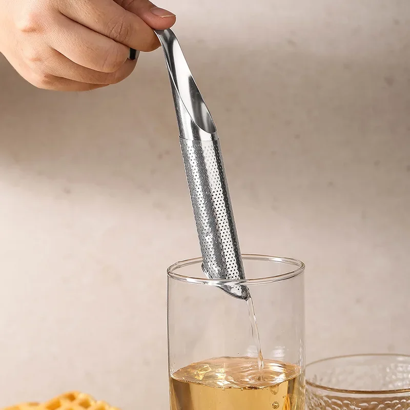 Home Long Tea Infuser Maker Mate Teaspoon Household Design Metal Filter Steel Bar. Pipe Stainless Brewer Accessories Sieve