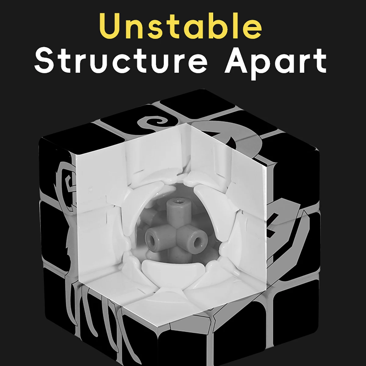 المكعب السحري 3x3x3 ضوء الليل اليقطين الأشعة فوق البنفسجية المطبوعة تخفيف التوتر لغز لعبة المهنية لعبة أطفال هدية #4