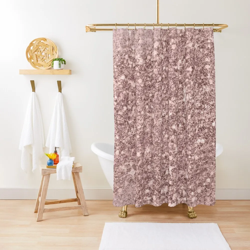 

Rose gold glitter dust II Shower Curtain For Shower Cute Shower For Bathroom Set Waterproof Bathroom Curtain