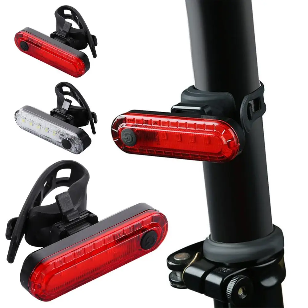 

BicycleTail Light USB Rechargeable For Night Riding Back Bike Taillights Red LED Bright Rear Bike Light Cycling Safety I1Z6
