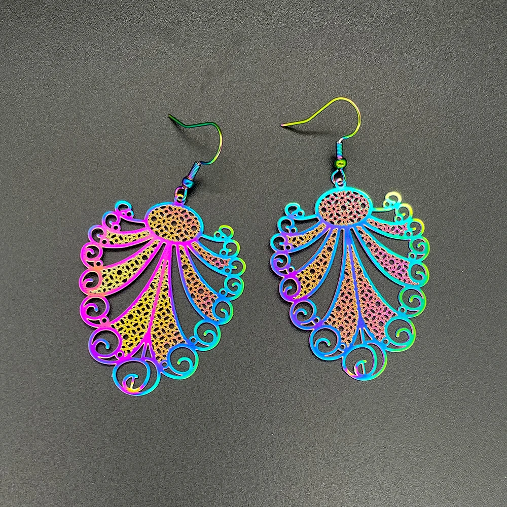 Dazzle Color Exquisite Filigree Earrings AB Color Fashion Jewellery Shining in the Drak