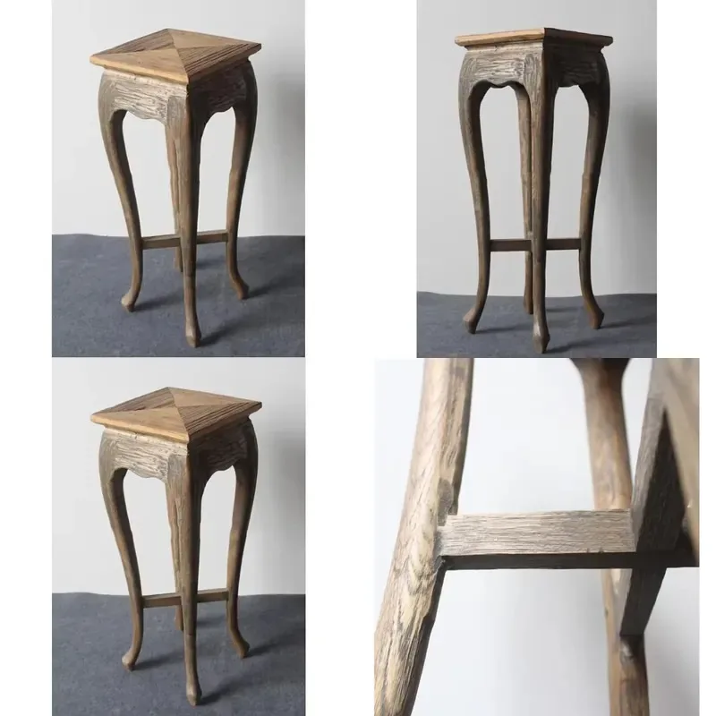 Modern Solid Wood Convertible High Stool and Ottoman Unique Design for High End Villa and Apartment Decoration Stylish