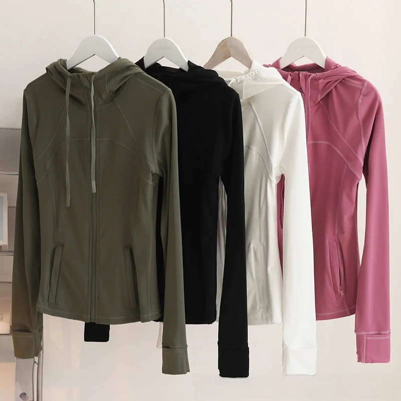 

Женский кардиган с капюшоном, одежда для йоги с длинными рукавами, облегающая спортивная куртка, пальто, осень-зима, тот же стиль