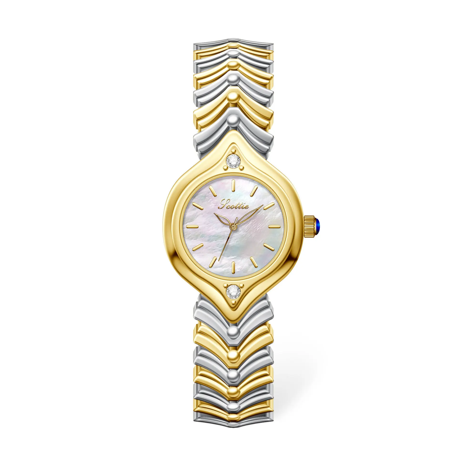

Fishbone chain watch fritillary face women's watch