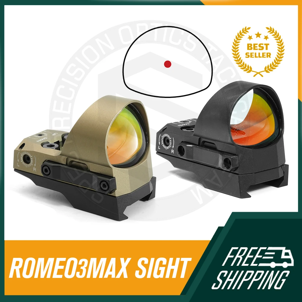 SPECPRECISION Open Reflex Sight 3MOA Red Dot Sight ROMEO3MAX 1x30mm w Low-profile Picatinny Mount for Hunting Milspec Airsoft