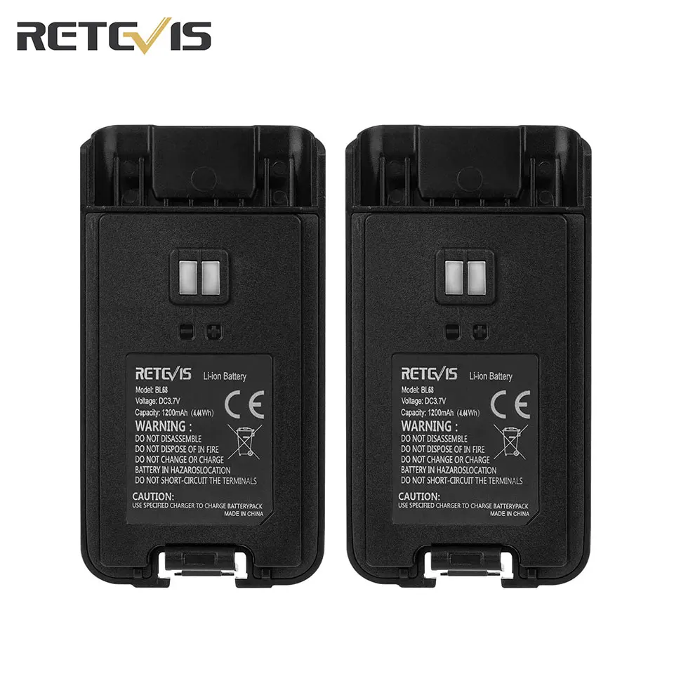 

New Original 1200mAh Li-Ion RechargeableBattery for Retevis RT68 RT668 Two Way Radio Walkie Talkies Accessories C9225A