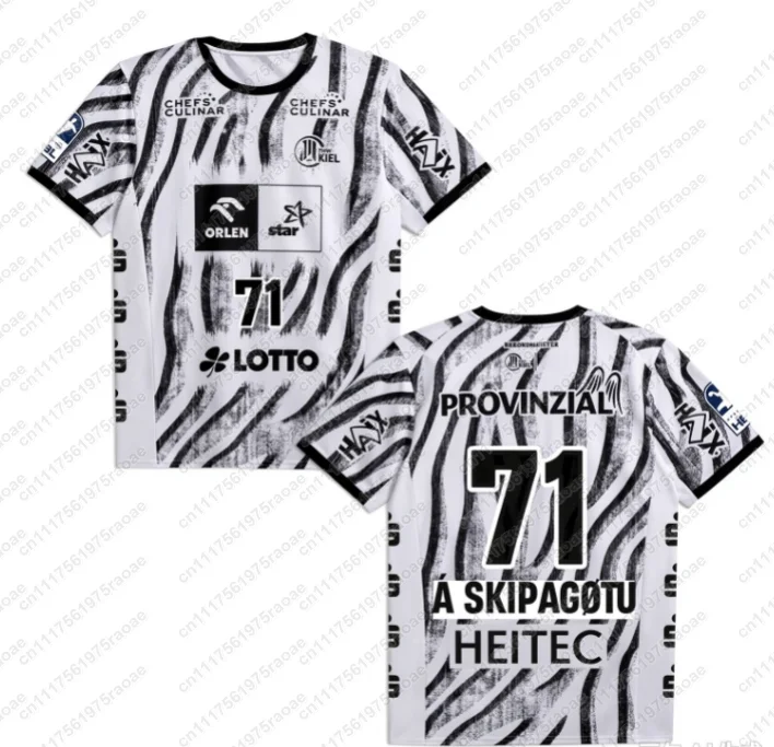 2026-27 Andreas Wolff # 33 THW Kiel Home Handball Match Trikot Atmungsaktives, lockeres Outdoor-Sport-T-Shirt für Erwachsene, schnell trocknende Sportbekleidung – Detail 10