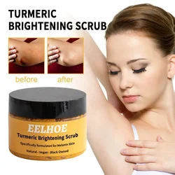 Kurkuma Body Scrub Reiniging Exfoliatie Verwijdering Donkere Vlekken Melanine Verhelderen Whitening Hydraterende Huidverzorging Peeling Cream