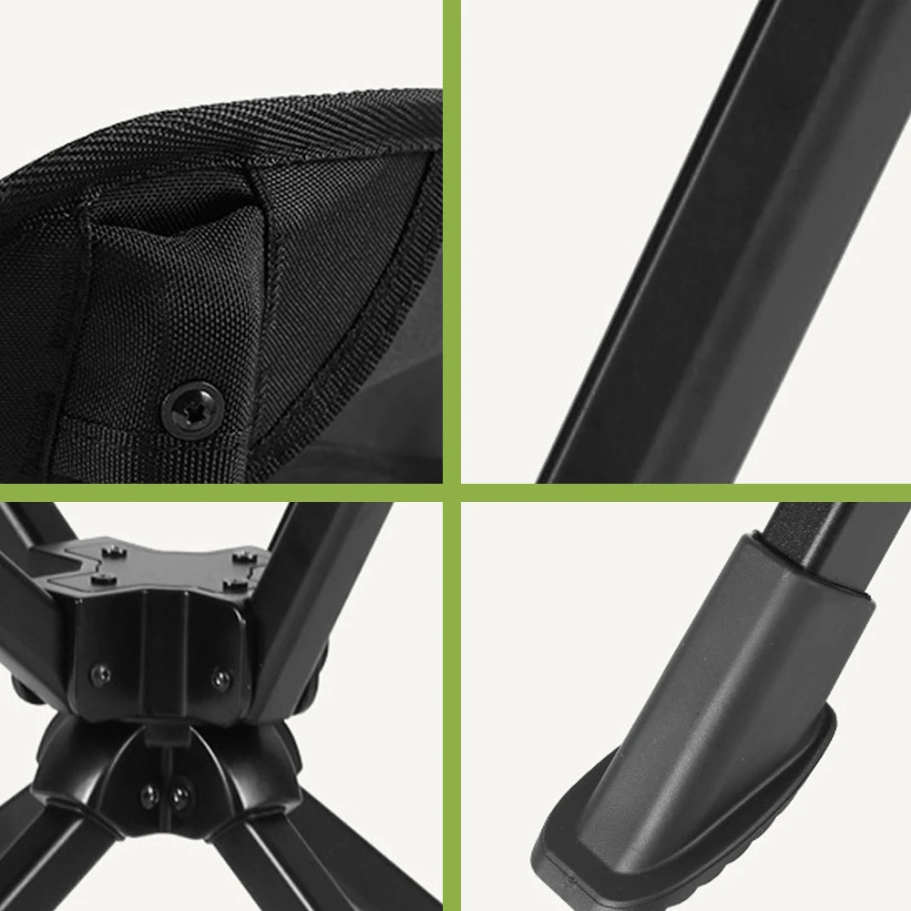 360 Degree Swivel Portable Chair Camping Small Compact Collapsible Folding Chair 5-Second Fast Open
