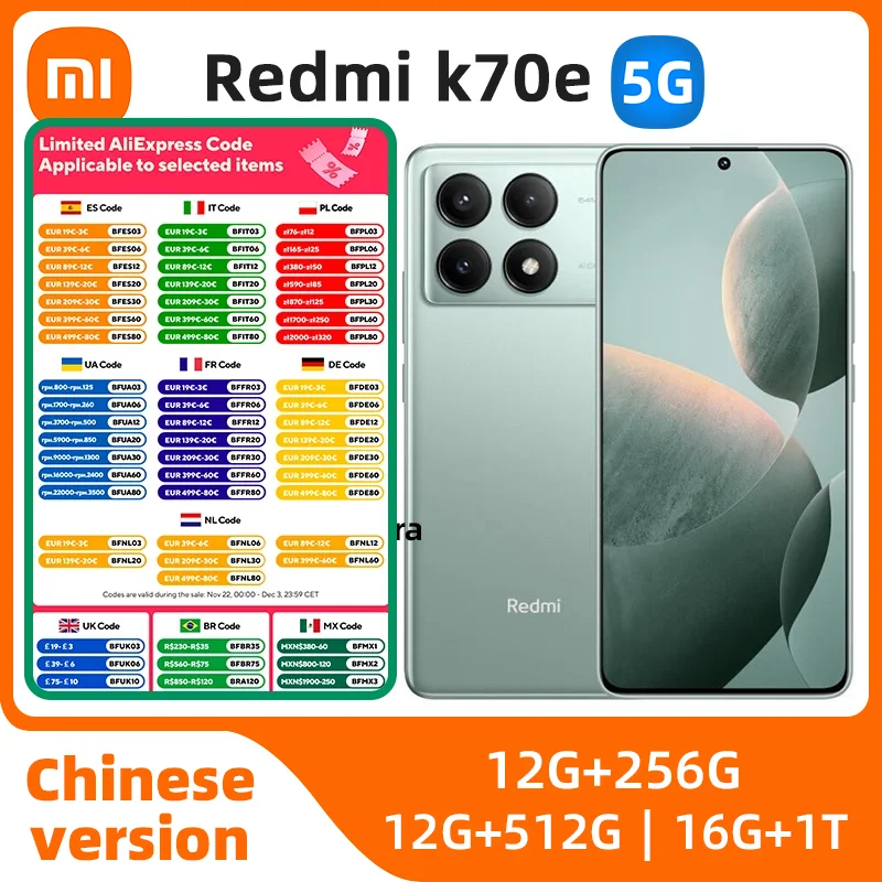 Xiaomi Redmi K70E 5g Smartphone Dimensity 8300-Ultra 6.67inch 1.5K 64MP 90W Charger 5500mAh Xiaomi HyperOS Original used phone