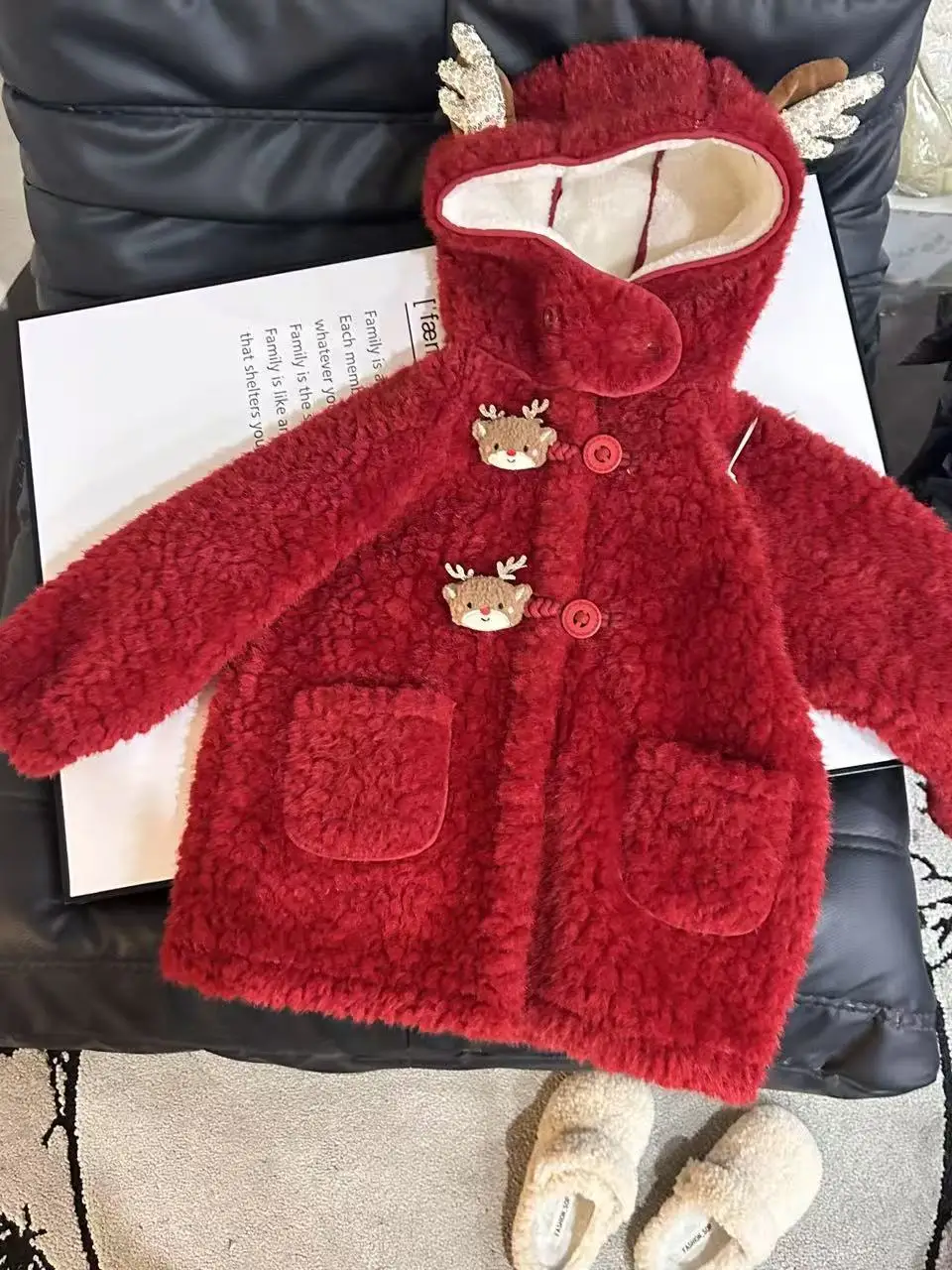 

Зимняя теплая одежда Thiened Fce для девочек, милая утепленная модная верхняя одежда для маленьких девочек, милая длинная свева с капюшоном