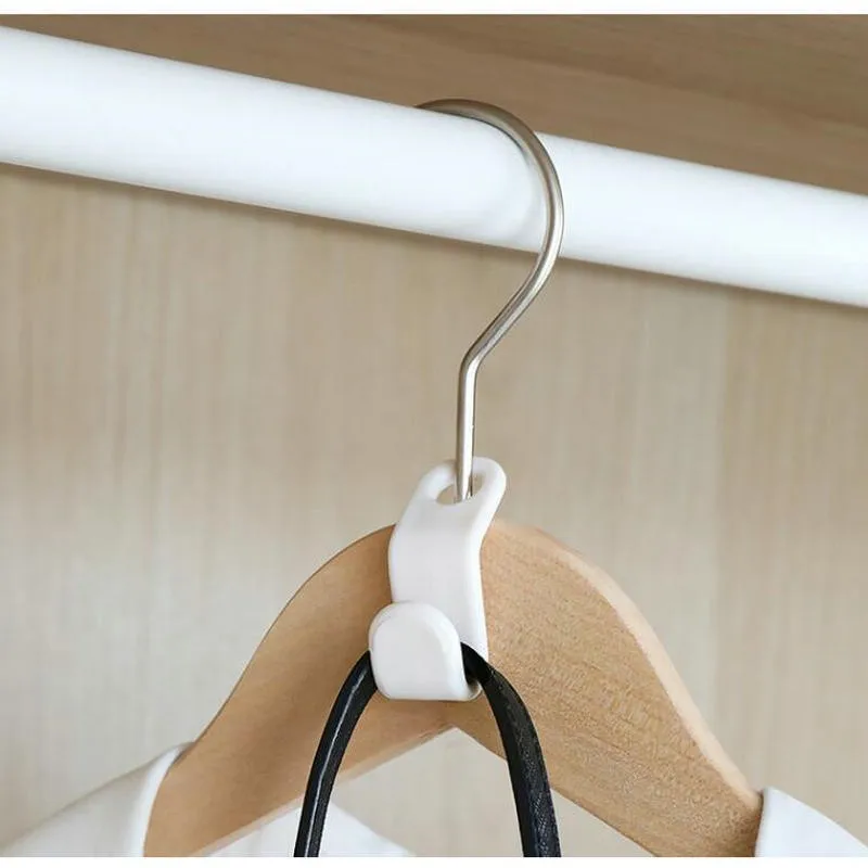 Plastic Single Hook for Wardrobe Organization Lightweight Drying and Storage Solution Stackable Design Modern Minimalist Shape S