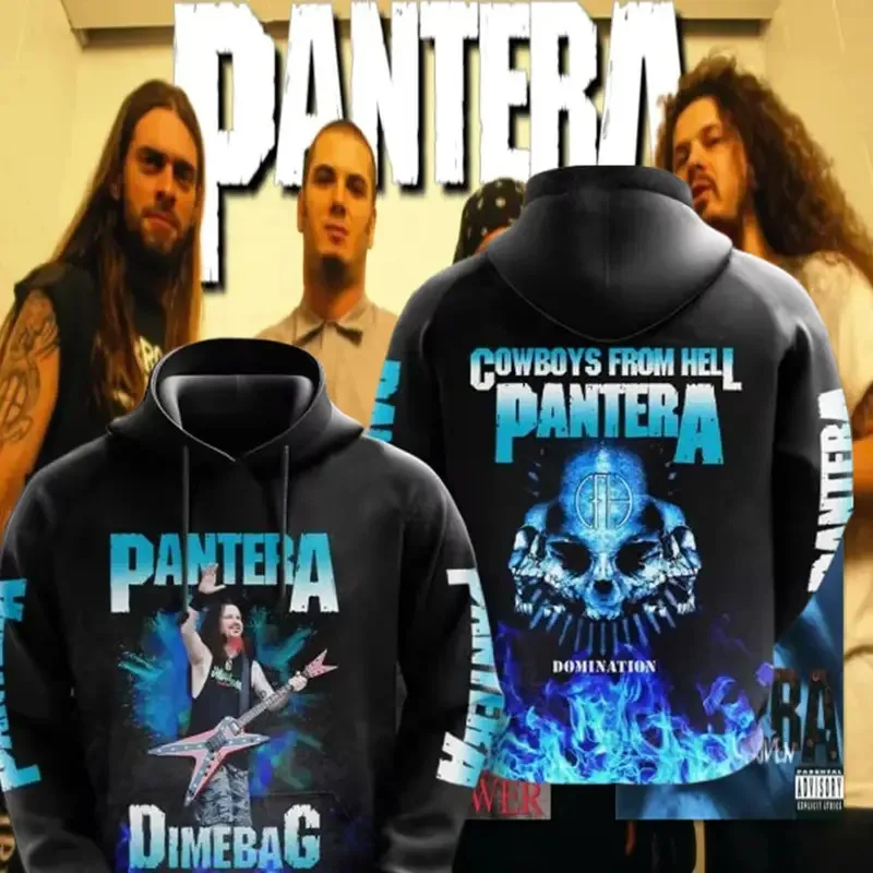 2025 New Heavy Metal Rock Band Pantera 3d Print Hoodies Men Women Fashion Large Hoodie Sweatshirt Men Clothing Hip Hop Tracksuit