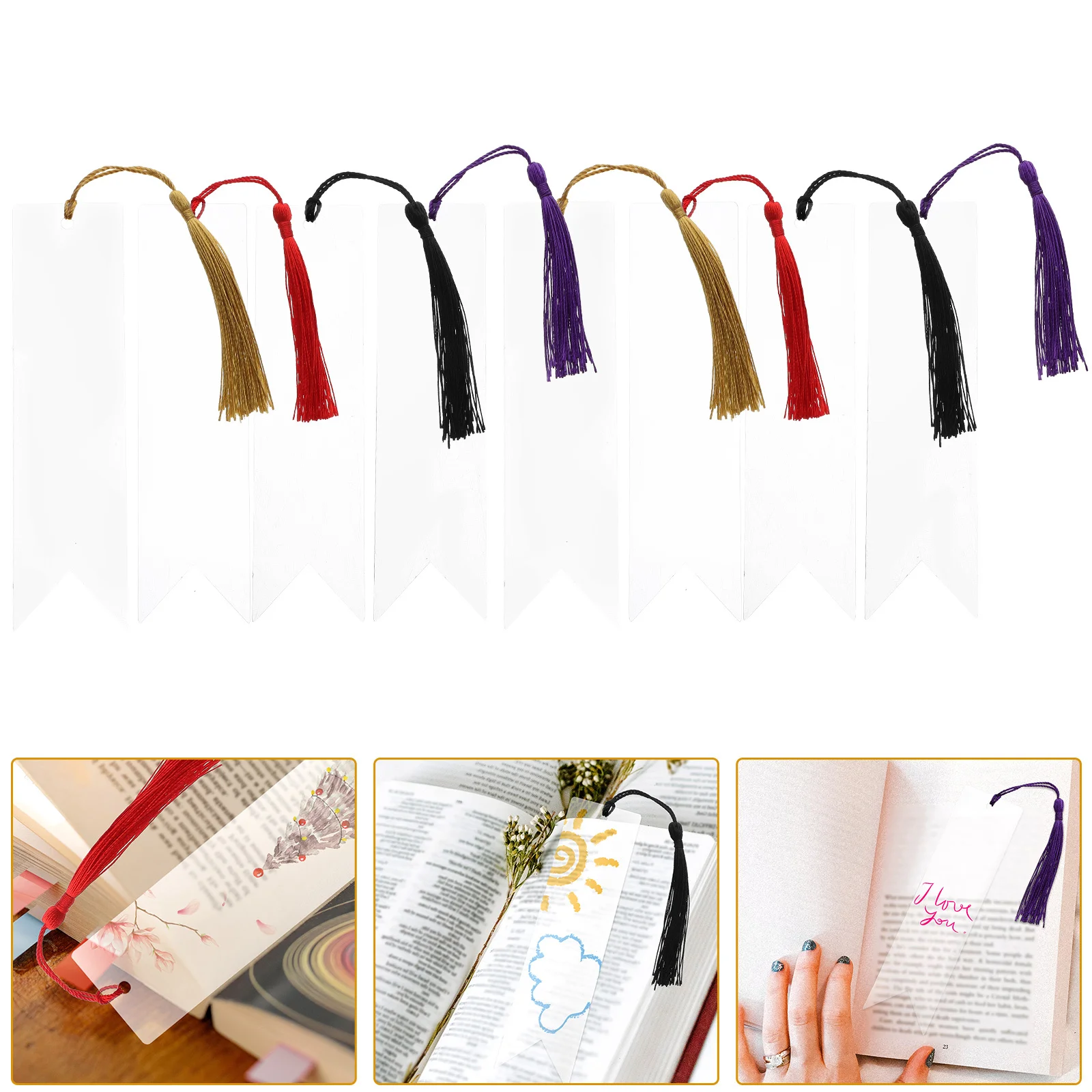 

Bookmark Craft Clear Bookmarks for Crafting Plain to Decorate Diy Blank Transparent Making Supplies