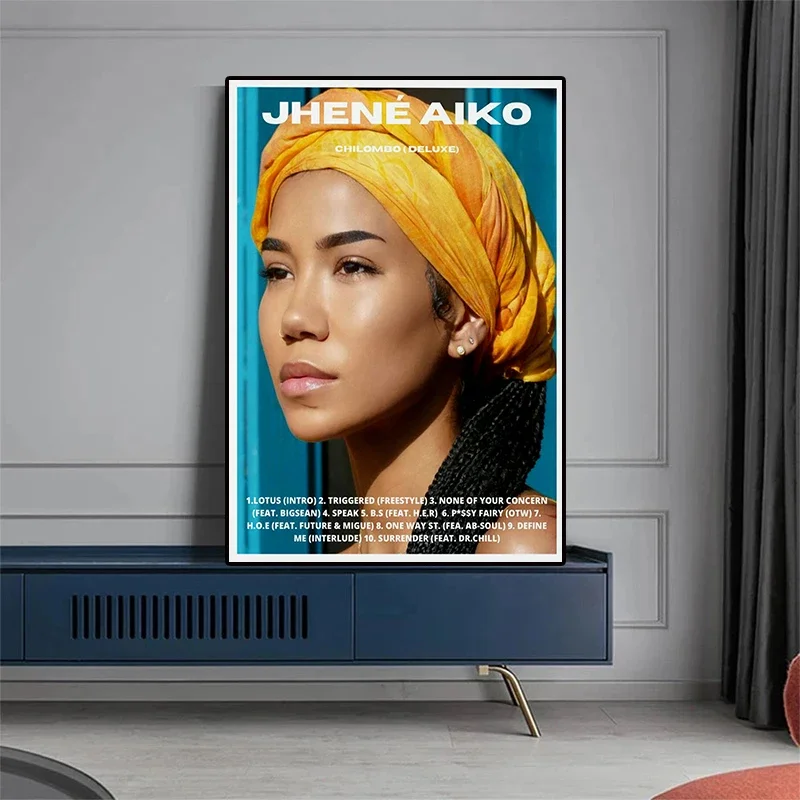 Pop Singer Jhene Aiko Music Poster Album Trip Chilombo Sail Out Cover Canvas Print Art Home Wall Decor For Room Living Pictures