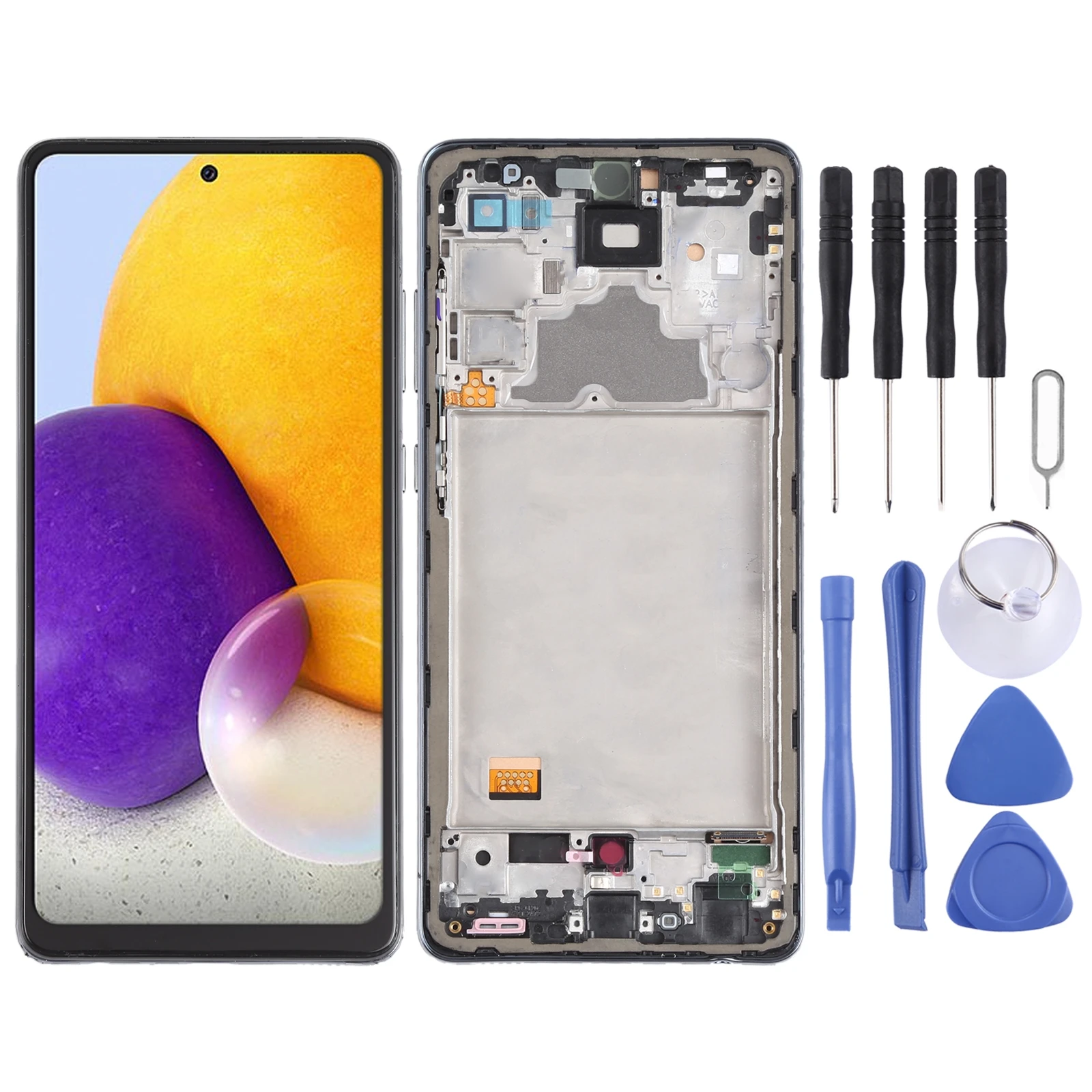 incell Material LCD Screen for Samsung Galaxy A72 4G SM-A725 and Digitizer Full Assembly with Frame