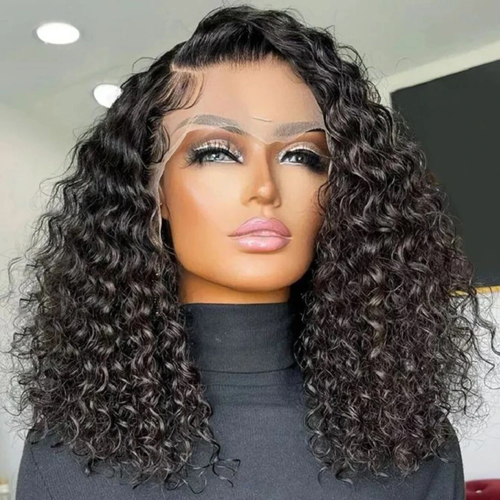 

Short Curly Wigs Glueless Bob Wig Human Hair Woman Wigs 4x4 13x4 Black Lace Front Human Hair Glueless Wigs Human Hair 180% Bob
