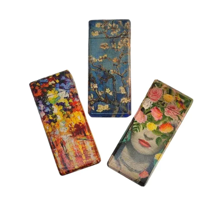 Handmade dusk and sunset, creative bird carving personalized gifts, wooden fine cigarette case