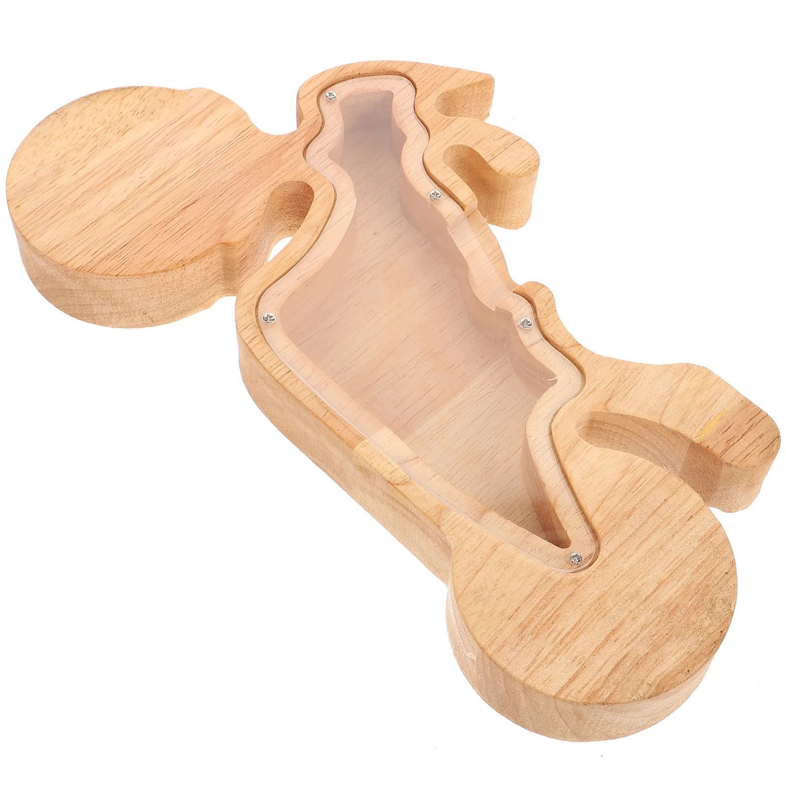 وعاء نقود على شكل حيوان من الخشب والأكريليك المبتكر، وعاء توفير شفاف لهدايا أعياد الميلاد، حامل نقدي للنشاط التجاري #2