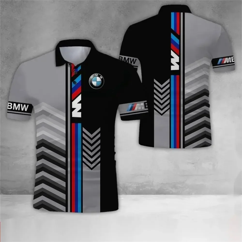 

The 2025 New Summer Motorcycle Gear Riding Polo Shirt With A Lapel Is A Loose And Casual Men's BMW Logo Sports Polo Shirt