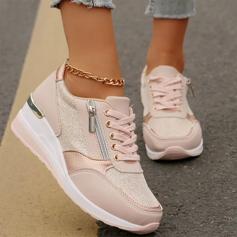 Plus Size 37-44Casual Sneakers Women Luxury Designer High-quality Mesh Breathable Comfortable Lace-up Tennis Shoes Running Shoes