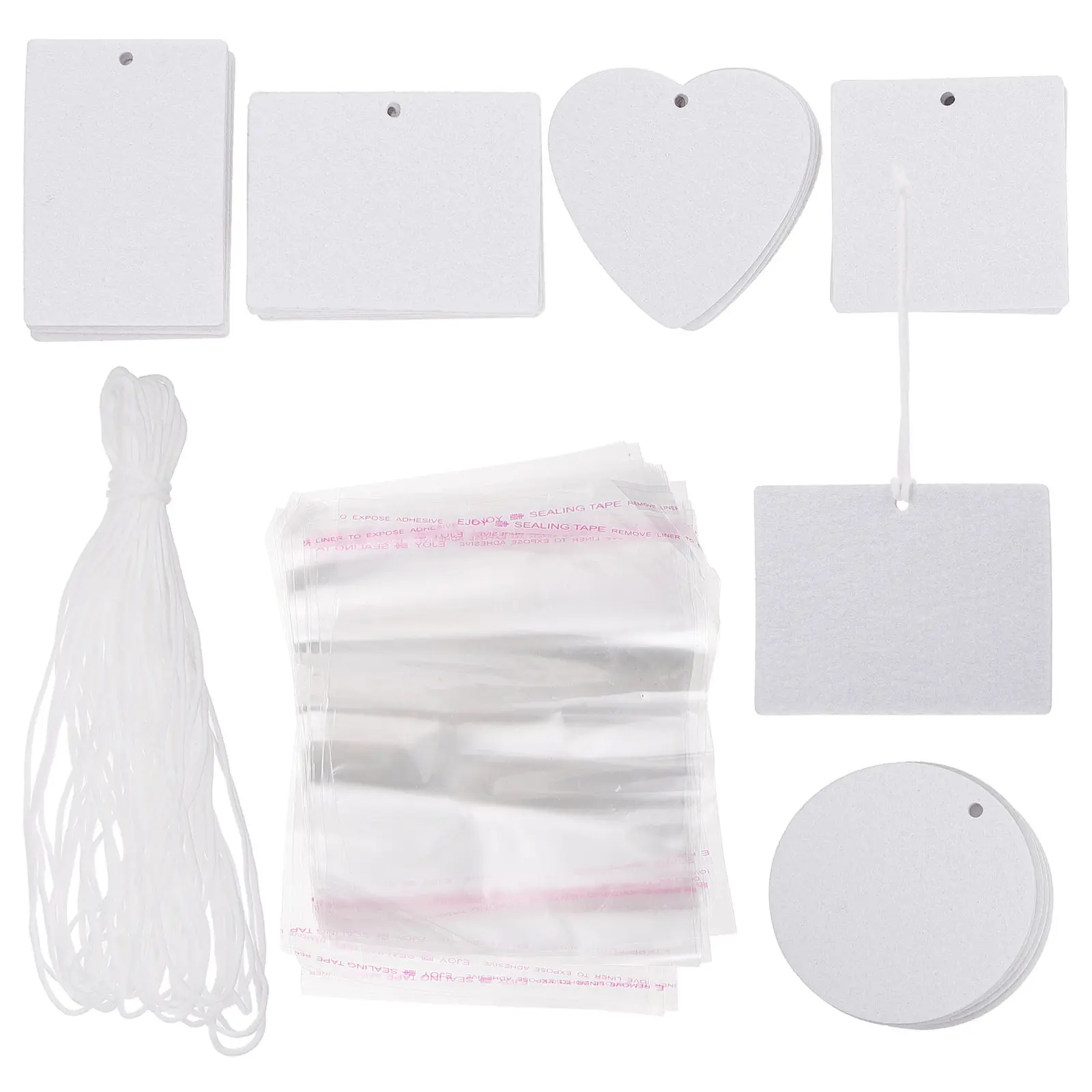 1Set Car Sublimation Air Freshener Blank Felt Sheet Sturdy Heat Transfer DIY Aroma Sheet Portable Safe Sublimation Blanks