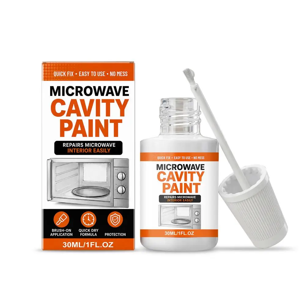30ml Microwave Interior Cavity Paint Appliance Microwave Oven Inner Wall Repair Paint With Tool For Kitchen Apartment Restaurant