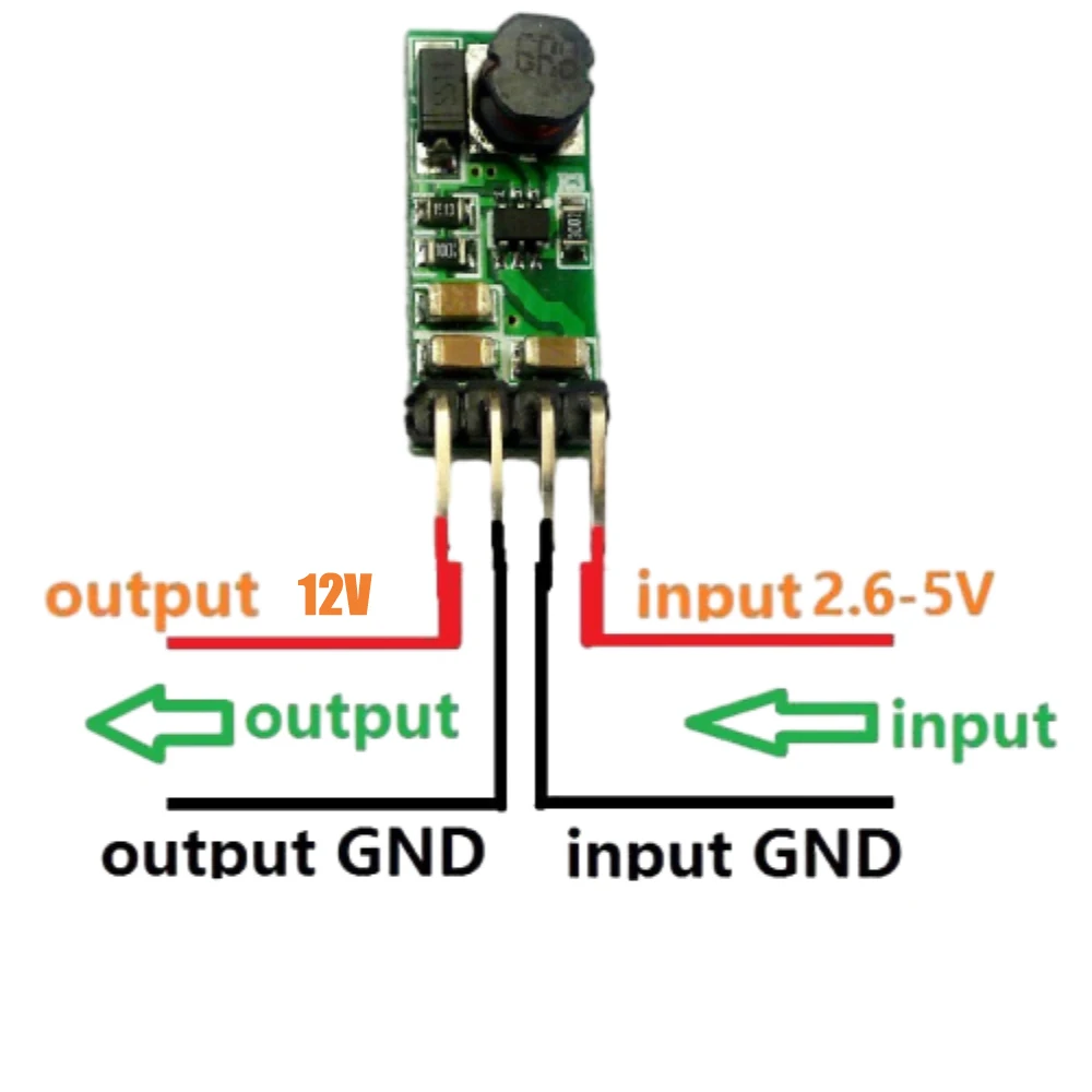 

DC-DC Converter Step-Up Power Supply Module 3V 3.3V 3.7V 4.5V to 12V Boost Current Mode PWM Voltage Transformation Module
