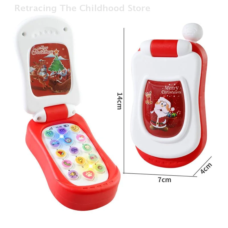 Cartoon Simulation Flip Phone Educational Music Phone Toy Toddler Education Early Voices Toys For Children's Day Gifts