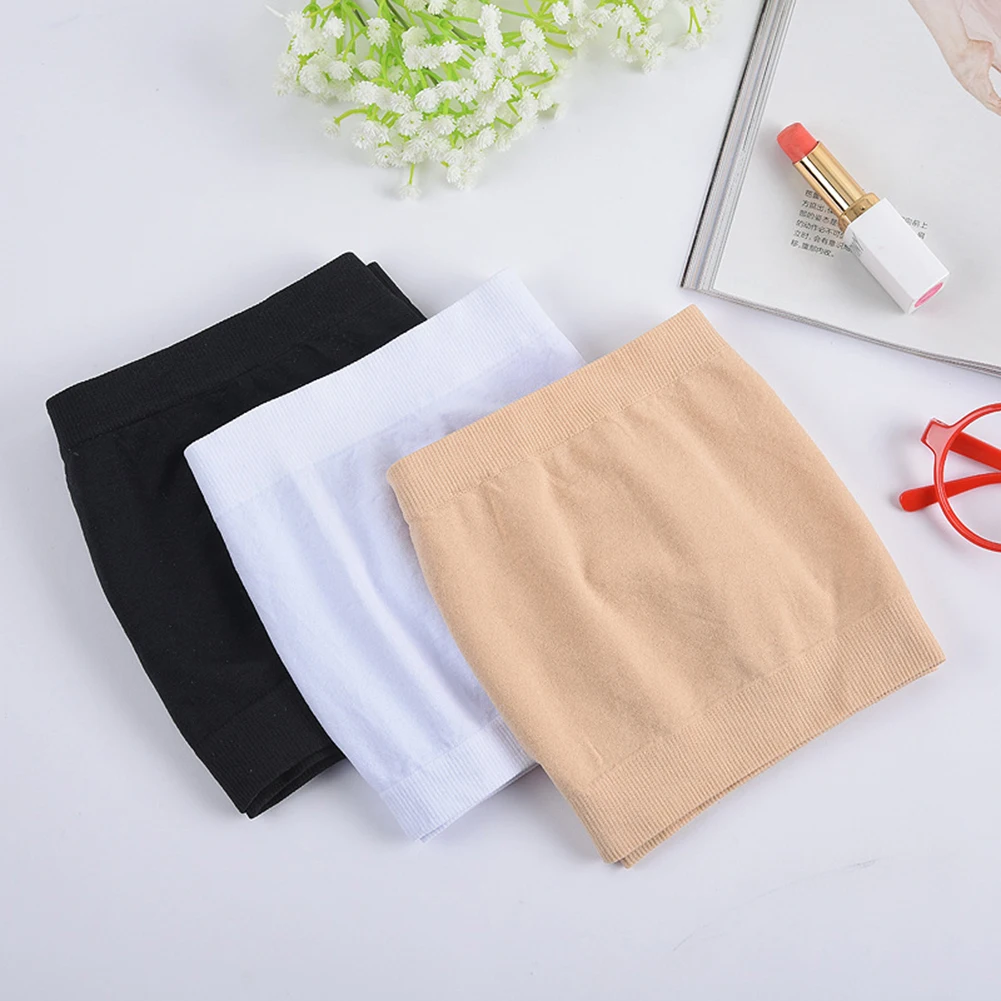 Женский топ-бандо без бретелек, бесшовный повседневный топ с запахом, нескользящий бюстгальтер и без подкладок