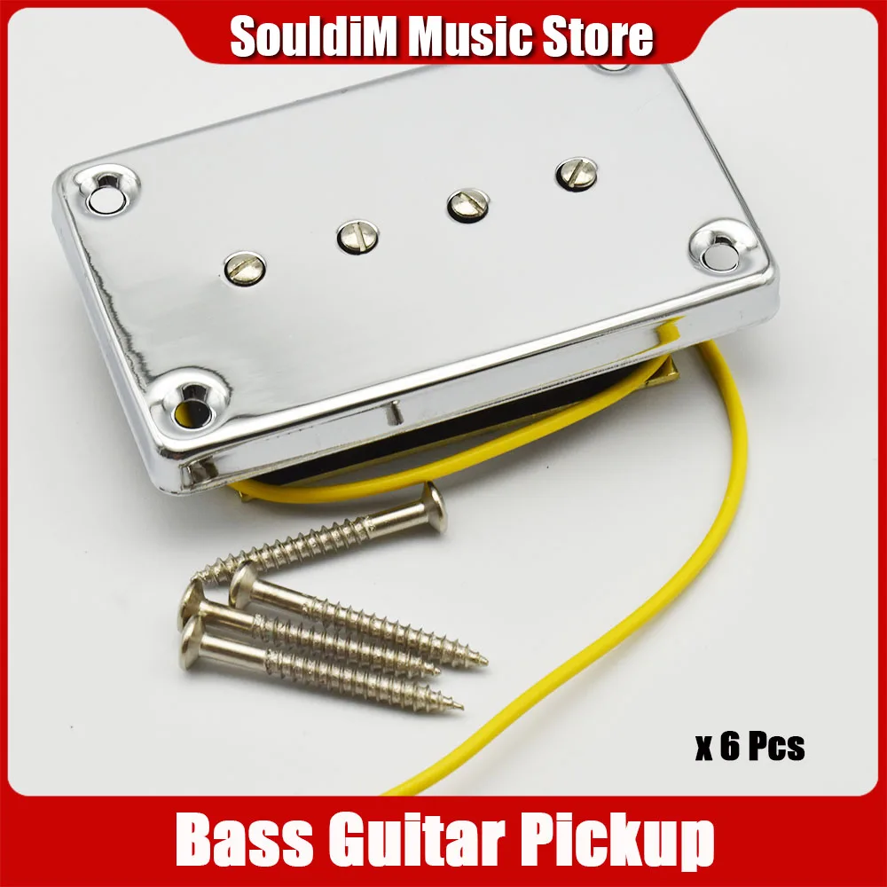 

6pcs Bass Guitar Pickups Neck or Bridge Pickup Replacement Parts for 4 String Sidewinder Bass Guitar