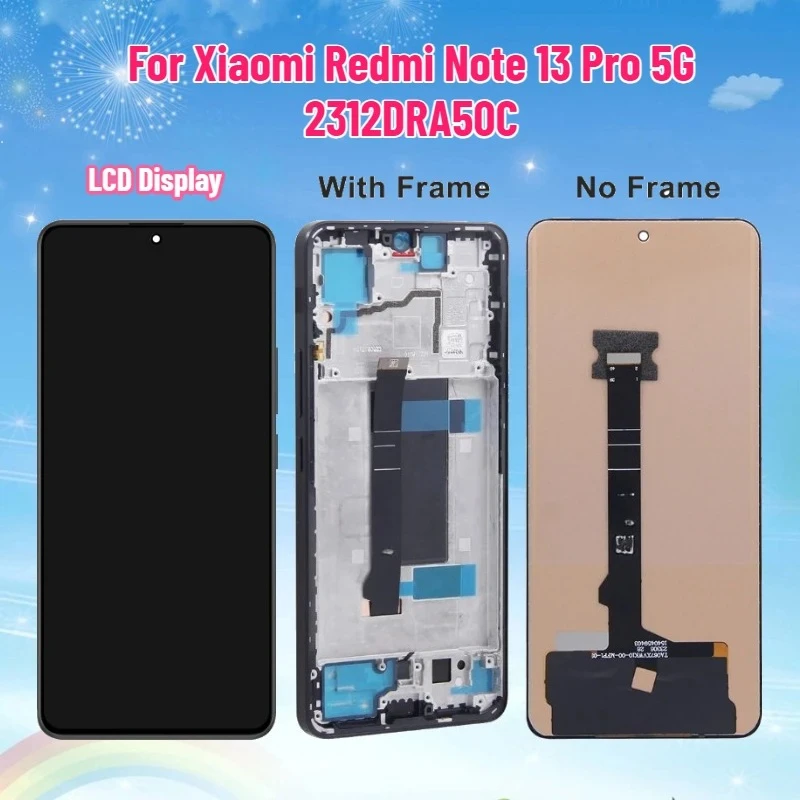 

OLED LCD-дисплей для Xiaomi Redmi Note 13 Pro 5G 2312DRA50C, сенсорный экран в сборе