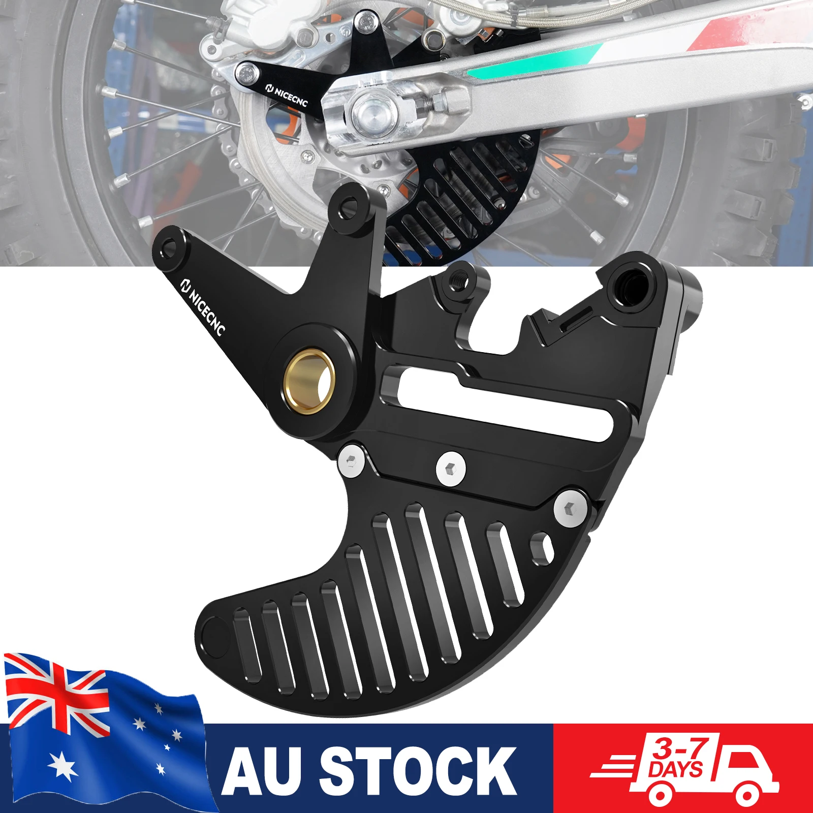 

2025 для KTM EXC 300 EXC-F 350 2004-2024, задний двойной кронштейн суппорта, трюк, защита тормозного диска для Husqvarna TE 300 GasGas EC 300