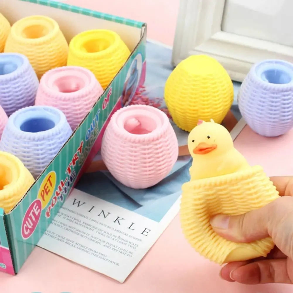 TPR Telescopic Vent Squeezing Toys Relaxed Soft Slow Risings Fidgets Toy Creative Anti-fidget Cup Chicken Squeezing Toys