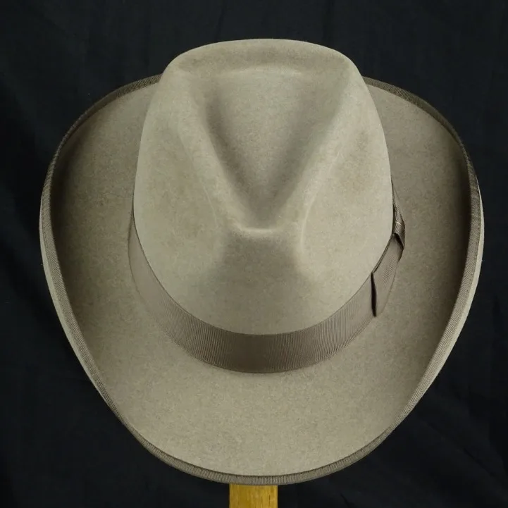 Sheep Felt Hat with Ribbon Decoration, Wool Fedora, Pure Wool Jazz Hat