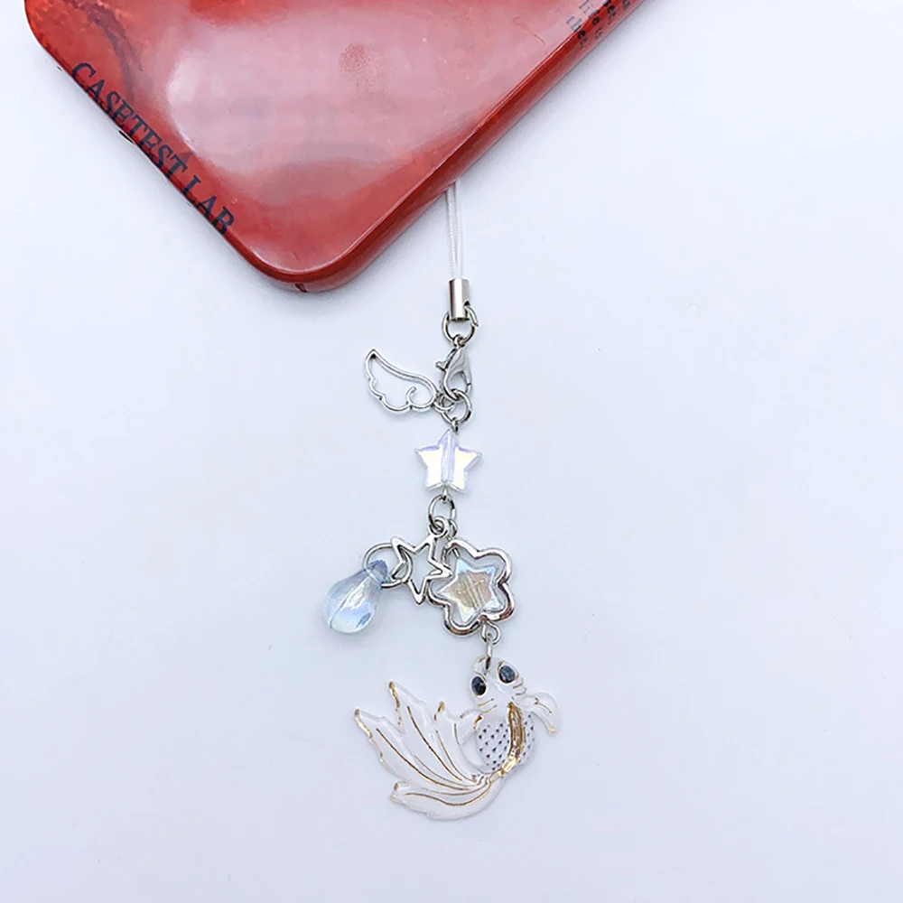 حسن الحظ كوي سحر الهاتف الحبل مطرز المفاتيح مع كريستال Waterdrop زهرة تصميم مكافحة خسر محفظة مجوهرات هدية للنساء #4