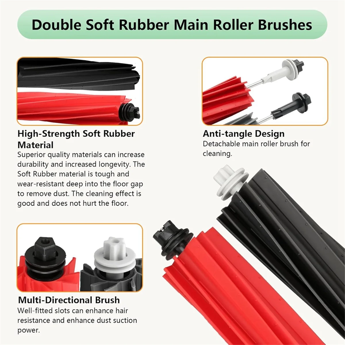 ABKR For Roborock Q8 Max Q8 Max+(Plus) Q5 Pro Q5 Pro+(Plus) Robot Vacuum Cleaner Main Side Brush Hepa Filter Mop Bags