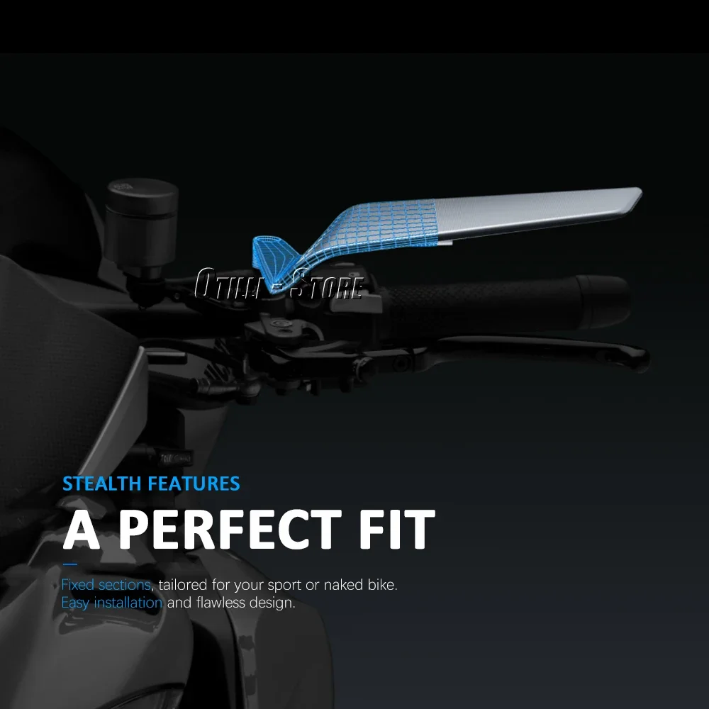 Adjustable Aluminum Side Mirrors for Ducati Hypermotard 950 2019-2024