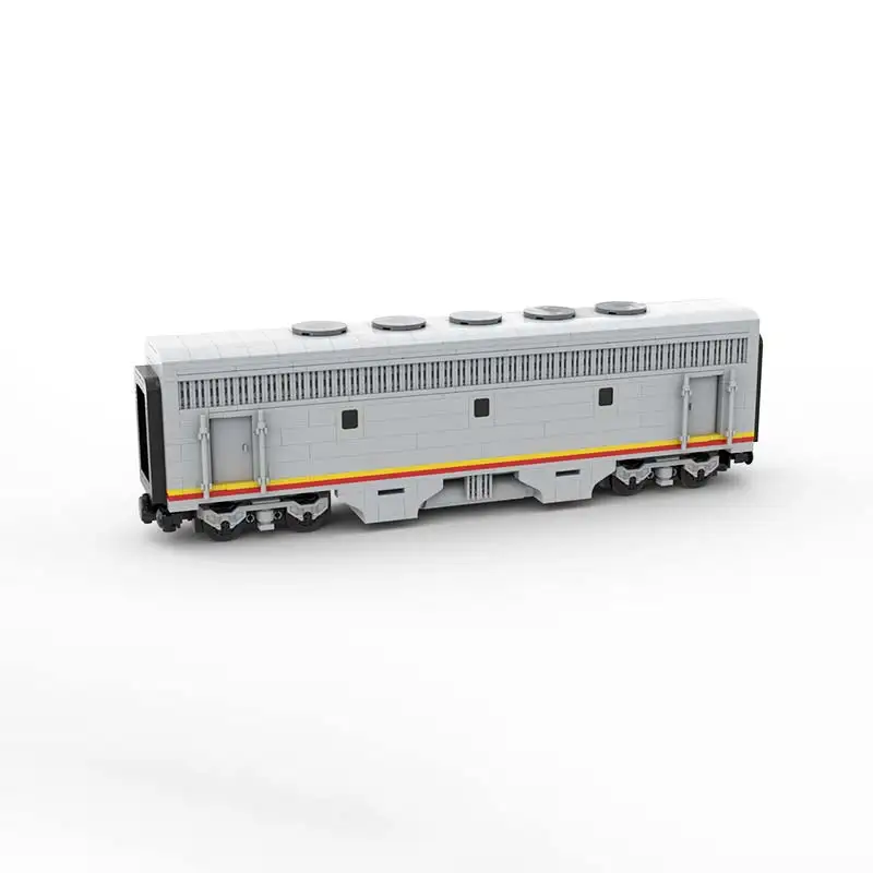 Model kolejowy MOC City Railway F7 Lokomotywa parowa Wagon turystyczny Klocki konstrukcyjne Zabawki do składania Prezenty świąteczne dla dzieci