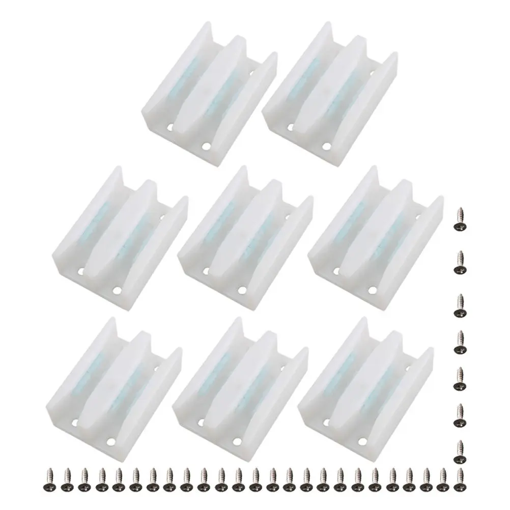 

8Pcs Sliding Shower Door Guide Bottom Stopper Heavy Duty Plastic and Metal Door Swing Preventer for Glass Sliding Shower Doors