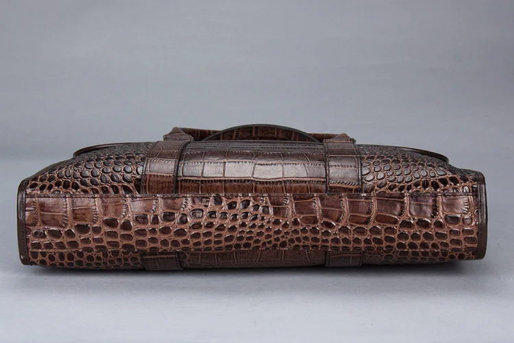 Sacs pour ordinateur portable en alligator pour hommes, cuir de vache véritable, étui à bombes, marque de luxe, sacs à main pour hommes, sac d'ordinateur Messenger 14 pouces, nouveau, 2023