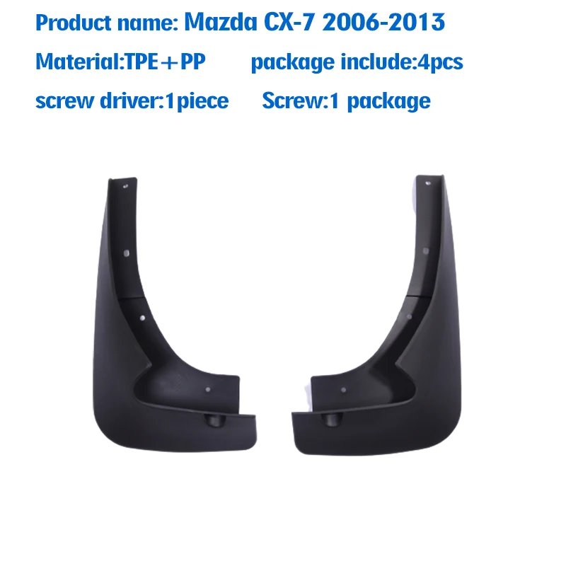 2006 2007 2008 2009 -2013 FOR Mazda CX-7 CX7 Mudguard Fender Mud Flaps Guards Splash Mudflaps Car Accessories Front Rear 4pcs