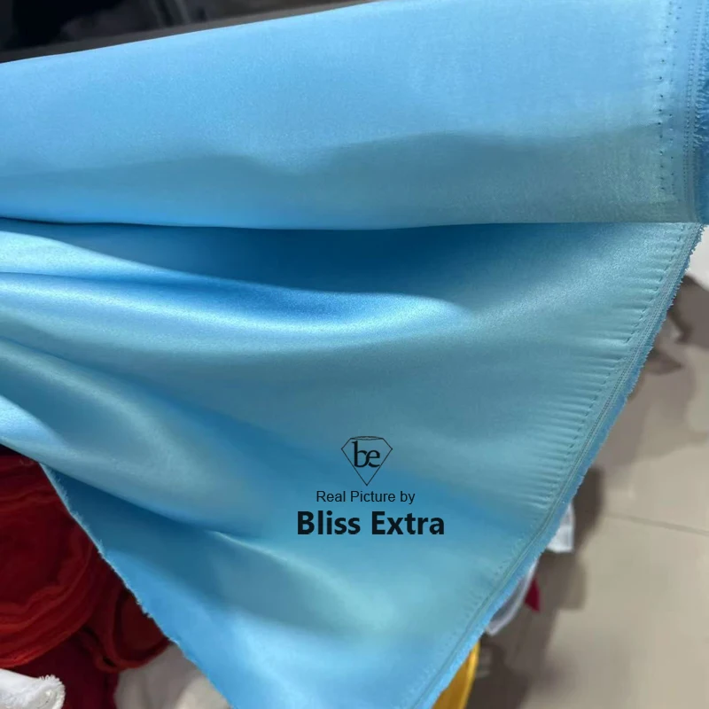 Glossy Satin for Wedding Dress Evening Gown Thick Satin Fabric for DIY Sewing Party Decoration Material