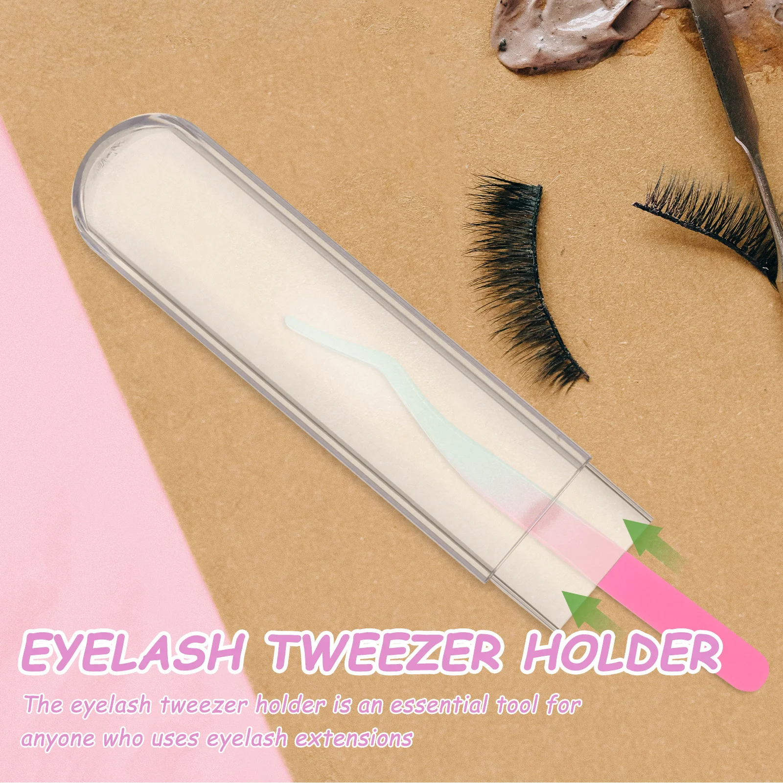 Clear Plastic Storage Tube for Eyelash Tweezers Holder Organizer Case Travel Portable Tweezer Case Small Round Tube for Makeup