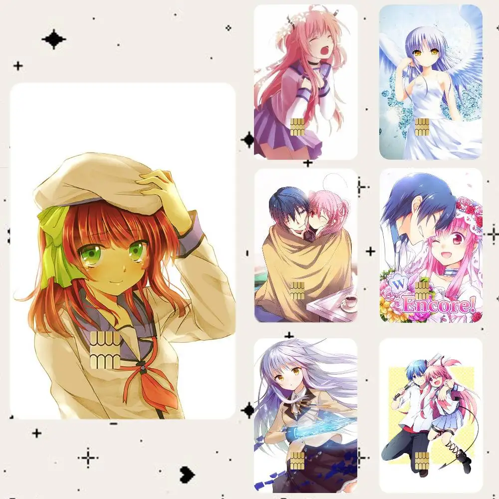 A-Angel Beats  HD Waterproof Card Skins Protective Stickers for Credit Bank Game Cards
