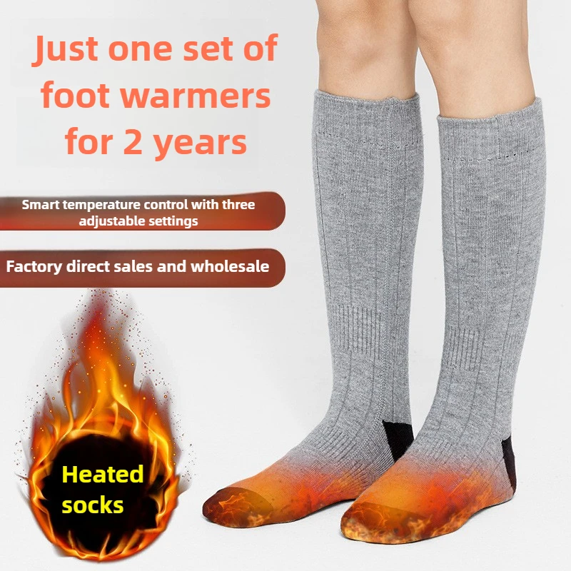 스마트 발열 스키 양말-최고의 보온 솔루션 4000mAh 리튬이온 배터리 3단계 온도 조절 유니섹스 야외용 보온 양말