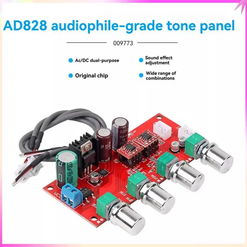 B68C AD828 Preamplifier Volume Control Board With Treble Midrange And Bass Tone Controls Preamplifier Power Amplifier Board
