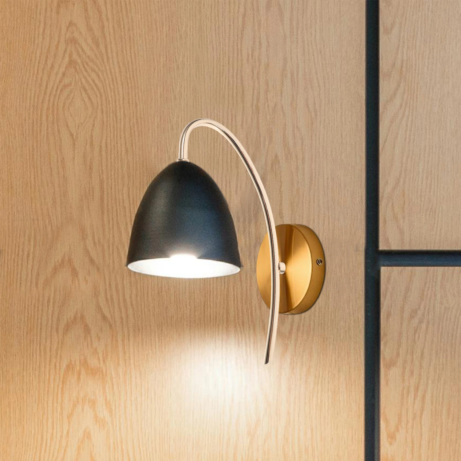 1 Buah Lampu Dinding Batang Melengkung Besi Tahan Lama Tabung Berulir M10 untuk Perbaikan Lampu Diy Suku Cadang Pengganti Perlengkapan Pencahayaan